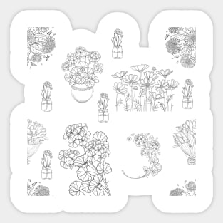 Country Farmhouse Floral Pattern Sticker